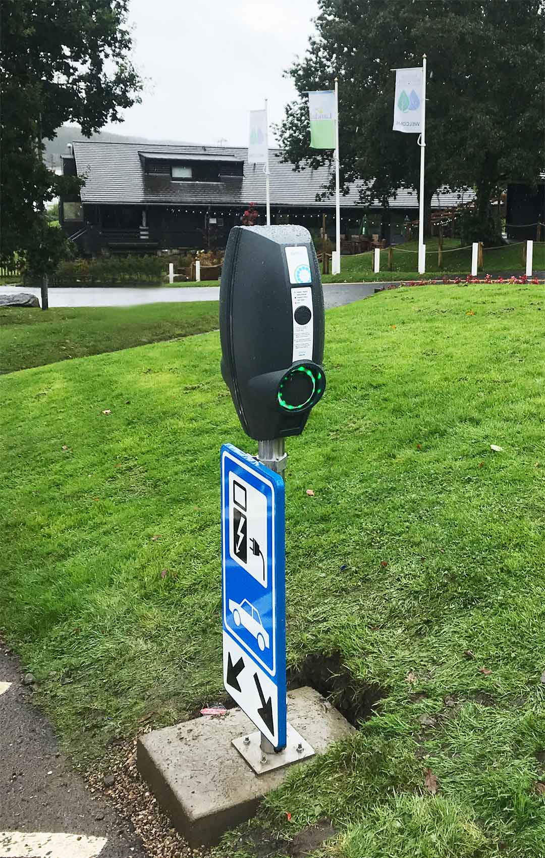 Charging point sign