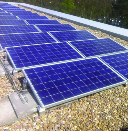 Police station solar panel installation